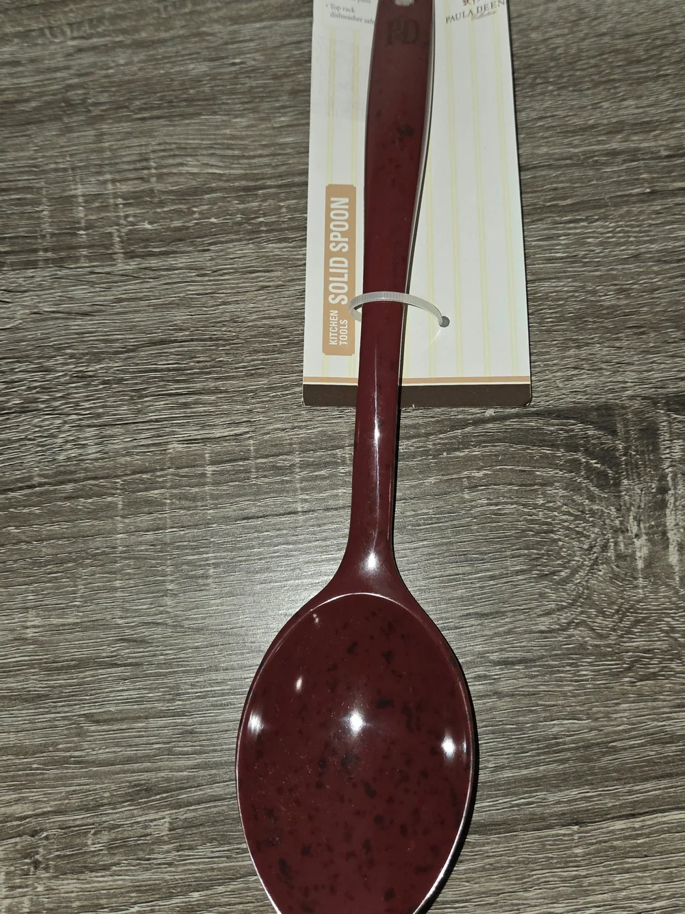 Paula Deen Signature Red Speckled Solid Spoon Melamine 12